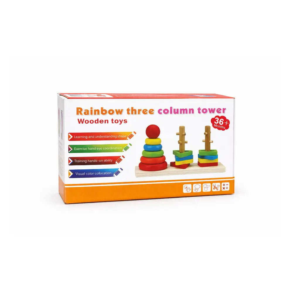 Rainbow Three Column Tower